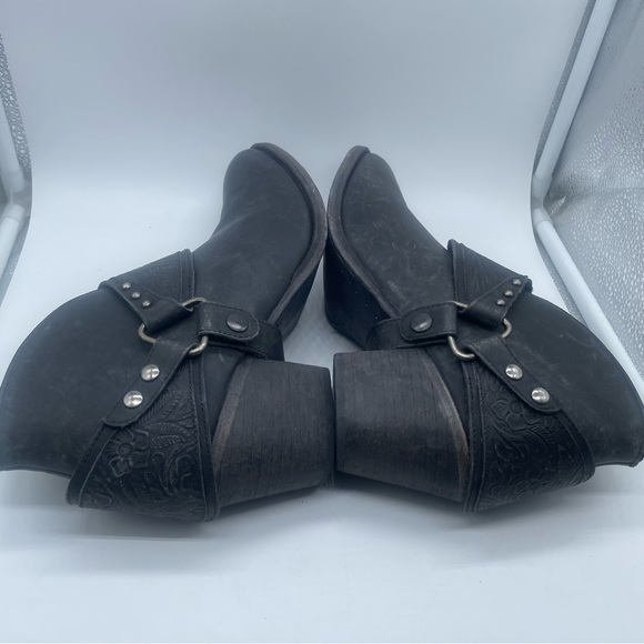 Matisse Danny Distressed Leather Western Removable Harness Cowgirl Bootie Size 9 - Picture 10 of 13